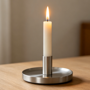 minimalist metal desktop candle holder