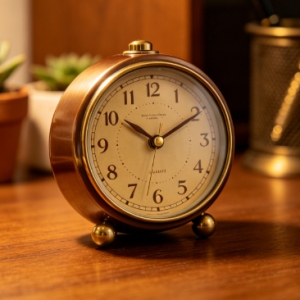 retro small desktop quartz clock