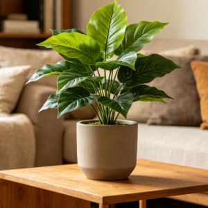 artificial green leaf potted decoration