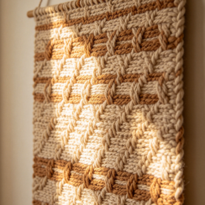 woven fiber wall hanging tapestry
