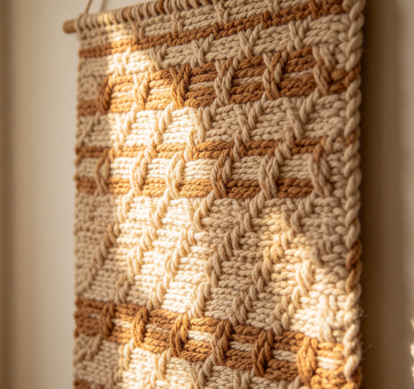 woven fiber wall hanging tapestry